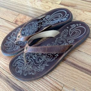 OluKai Paniolo Flip Flop Women Size 11